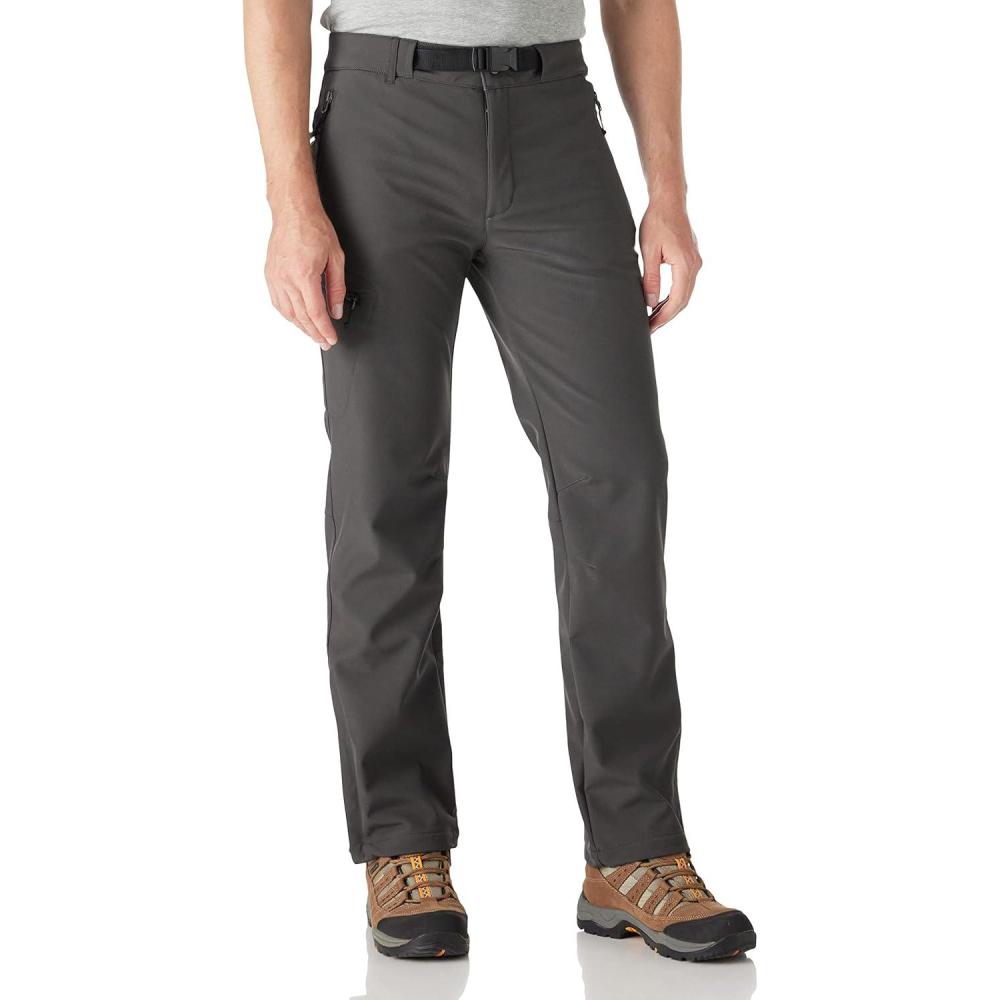 imageOutdoor Ventures Mens Fleece Lined Snow Pants Waterproof Windproof Ski Hiking Winter Pants With PocketsGrey