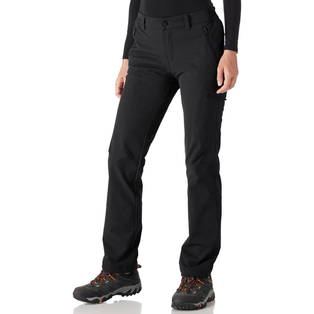 imageOutdoor Ventures Womens Cargo Hiking Pants Quick Dry Stretchy Roll Up Outdoor Pants for Camping Golf FishingBlack