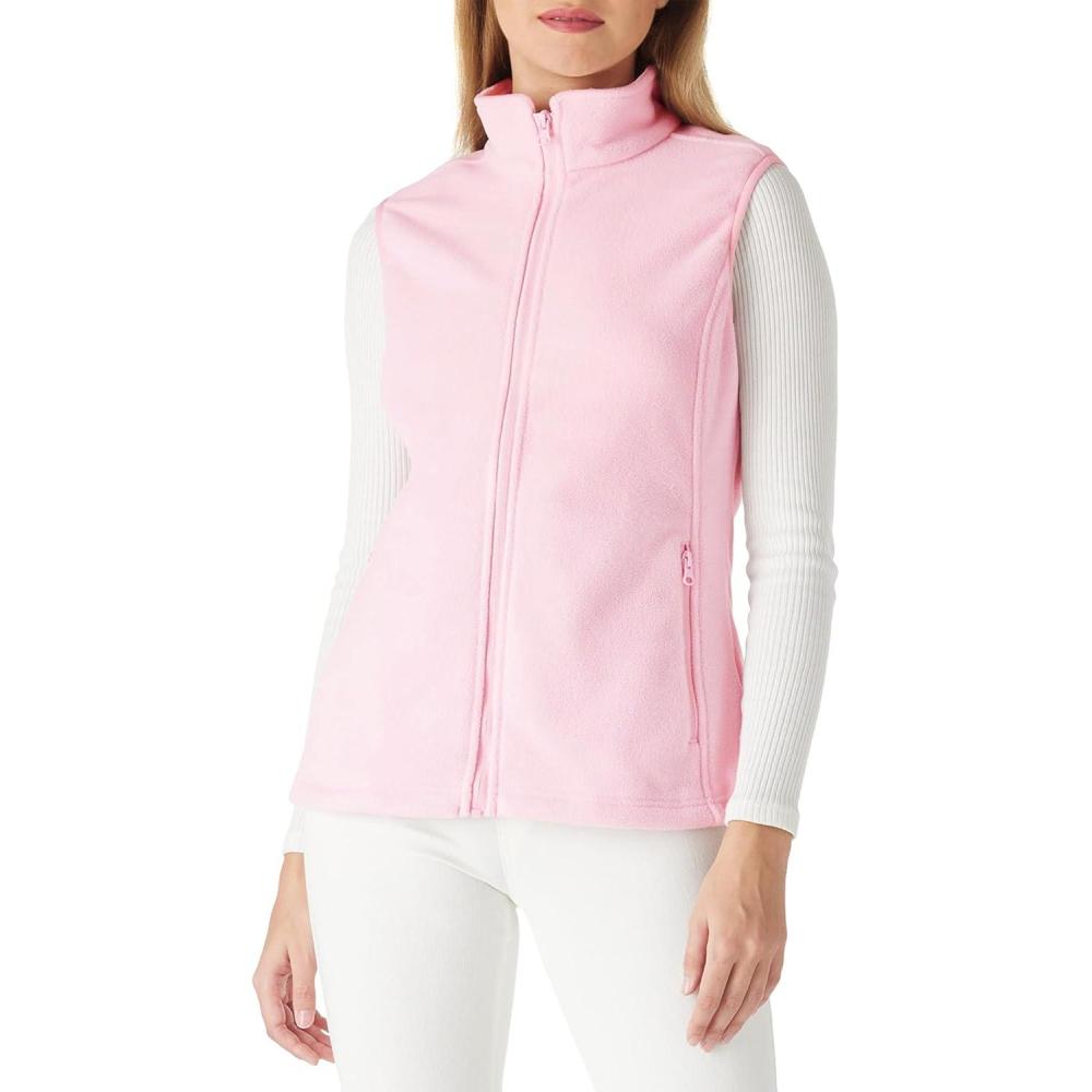 imageOutdoor Ventures Womens Polar Fleece Zip Vest Outerwear with PocketsWarm Sleeveless Coat Vest for Fall amp WinterPink
