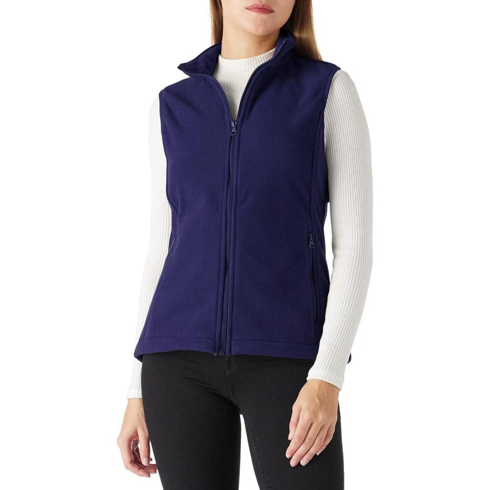 imageOutdoor Ventures Womens Polar Fleece Zip Vest Outerwear with PocketsWarm Sleeveless Coat Vest for Fall amp WinterPurplish Blue