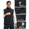 Outdoor Ventures Men’s Casual Outerwear Vest Lightweight Winter Zip Up Sleeveless Jacket for Hiking Travel Golf Running(Black)