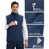 Outdoor Ventures Men’s Casual Outerwear Vest Lightweight Winter Zip Up Sleeveless Jacket for Hiking Travel Golf Running(Dark Blue)