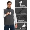 Outdoor Ventures Men’s Casual Outerwear Vest Lightweight Winter Zip Up Sleeveless Jacket for Hiking Travel Golf Running(Dark Grey Heather)