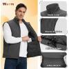Outdoor Ventures Men’s Casual Outerwear Vest Lightweight Winter Zip Up Sleeveless Jacket for Hiking Travel Golf Running(Dark Grey Heather)