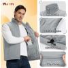 Outdoor Ventures Men’s Casual Outerwear Vest Lightweight Winter Zip Up Sleeveless Jacket for Hiking Travel Golf Running(Mid Grey)