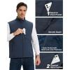 Outdoor Ventures Men’s Casual Outerwear Vest Lightweight Winter Zip Up Sleeveless Jacket for Hiking Travel Golf Running(Midnight Blue Heather)