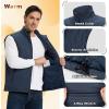 Outdoor Ventures Men’s Casual Outerwear Vest Lightweight Winter Zip Up Sleeveless Jacket for Hiking Travel Golf Running(Midnight Blue Heather)