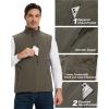 Outdoor Ventures Men’s Casual Outerwear Vest Lightweight Winter Zip Up Sleeveless Jacket for Hiking Travel Golf Running(Olive)