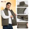 Outdoor Ventures Men’s Casual Outerwear Vest Lightweight Winter Zip Up Sleeveless Jacket for Hiking Travel Golf Running(Olive)