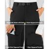 Outdoor Ventures Men’s Fleece Lined Snow Pants Waterproof Windproof Ski Hiking Winter Pants With Pockets(Black)
