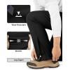 Outdoor Ventures Men’s Fleece Lined Snow Pants Waterproof Windproof Ski Hiking Winter Pants With Pockets(Black)