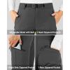 Outdoor Ventures Men’s Fleece Lined Snow Pants Waterproof Windproof Ski Hiking Winter Pants With Pockets(Grey)