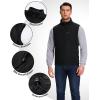 Outdoor Ventures Men’s Full-Zip Lightweight Polar Fleece Vest Outerwear with 5 Pockets Warm Winter Sleeveless Jacket Casual(Black)
