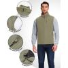Outdoor Ventures Men’s Full-Zip Lightweight Polar Fleece Vest Outerwear with 5 Pockets Warm Winter Sleeveless Jacket Casual(Green)