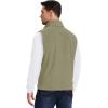 Outdoor Ventures Men’s Full-Zip Lightweight Polar Fleece Vest Outerwear with 5 Pockets Warm Winter Sleeveless Jacket Casual(Green)