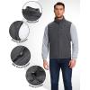 Outdoor Ventures Men’s Full-Zip Lightweight Polar Fleece Vest Outerwear with 5 Pockets Warm Winter Sleeveless Jacket Casual(Grey Heather)