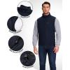 Outdoor Ventures Men’s Full-Zip Lightweight Polar Fleece Vest Outerwear with 5 Pockets Warm Winter Sleeveless Jacket Casual(Navy)