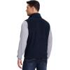 Outdoor Ventures Men’s Full-Zip Lightweight Polar Fleece Vest Outerwear with 5 Pockets Warm Winter Sleeveless Jacket Casual(Navy)