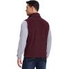 Outdoor Ventures Men’s Full-Zip Lightweight Polar Fleece Vest Outerwear with 5 Pockets Warm Winter Sleeveless Jacket Casual(Wine)