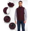 Outdoor Ventures Men’s Full-Zip Lightweight Polar Fleece Vest Outerwear with 5 Pockets Warm Winter Sleeveless Jacket Casual(Wine)