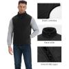 Outdoor Ventures Men’s Full-Zip Polar Fleece Vest Outerwear Lightweight Warm Casual Sleeveless Jacket for Fall & Winter(Black)