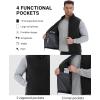 Outdoor Ventures Men’s Full-Zip Polar Fleece Vest Outerwear Lightweight Warm Casual Sleeveless Jacket for Fall & Winter(Black)