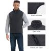 Outdoor Ventures Men’s Full-Zip Polar Fleece Vest Outerwear Lightweight Warm Casual Sleeveless Jacket for Fall & Winter(Charcoal)