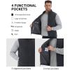 Outdoor Ventures Men’s Full-Zip Polar Fleece Vest Outerwear Lightweight Warm Casual Sleeveless Jacket for Fall & Winter(Charcoal)