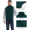 Outdoor Ventures Men’s Full-Zip Polar Fleece Vest Outerwear Lightweight Warm Casual Sleeveless Jacket for Fall & Winter(Dark Green)