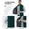 Outdoor Ventures Men’s Full-Zip Polar Fleece Vest Outerwear Lightweight Warm Casual Sleeveless Jacket for Fall & Winter(Dark Green)