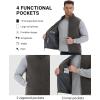 Outdoor Ventures Men’s Full-Zip Polar Fleece Vest Outerwear Lightweight Warm Casual Sleeveless Jacket for Fall & Winter(Dark Grey)
