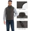 Outdoor Ventures Men’s Full-Zip Polar Fleece Vest Outerwear Lightweight Warm Casual Sleeveless Jacket for Fall & Winter(Dark Grey)