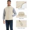 Outdoor Ventures Men’s Full-Zip Polar Fleece Vest Outerwear Lightweight Warm Casual Sleeveless Jacket for Fall & Winter(Moonlight)