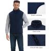 Outdoor Ventures Men’s Full-Zip Polar Fleece Vest Outerwear Lightweight Warm Casual Sleeveless Jacket for Fall & Winter(Navy)