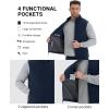 Outdoor Ventures Men’s Full-Zip Polar Fleece Vest Outerwear Lightweight Warm Casual Sleeveless Jacket for Fall & Winter(Navy)