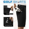 Outdoor Ventures Men’s Golf Shorts 11″ Inseam Classic-Fit Flat Front Stretch Casual Shorts with Pockets Summer Hiking Travel(Black)