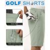 Outdoor Ventures Men’s Golf Shorts 11″ Inseam Classic-Fit Flat Front Stretch Casual Shorts with Pockets Summer Hiking Travel(Ice Green)