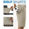 Outdoor Ventures Men’s Golf Shorts 11″ Inseam Classic-Fit Flat Front Stretch Casual Shorts with Pockets Summer Hiking Travel(Khaki)
