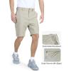 Outdoor Ventures Mens Hiking Pants Lightweight Quick Dry Convertible Pants, Stretch Zip-Off Cargo Pants for Travel Fishing(Beige)