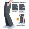 Outdoor Ventures Mens Hiking Pants Lightweight Quick Dry Convertible Pants, Stretch Zip-Off Cargo Pants for Travel Fishing(Gery)