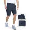 Outdoor Ventures Mens Hiking Pants Lightweight Quick Dry Convertible Pants, Stretch Zip-Off Cargo Pants for Travel Fishing(Navy)