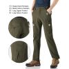 Outdoor Ventures Men’s Hiking Pants Lightweight Water Resistant Cargo Work Pants Ripstop Outdoor Pants for Tactical Travel(Amy Green- Upgrade)