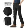Outdoor Ventures Men’s Hiking Pants Lightweight Water Resistant Cargo Work Pants Ripstop Outdoor Pants for Tactical Travel(Black- Thin)