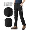 Outdoor Ventures Men’s Hiking Pants Lightweight Water Resistant Cargo Work Pants Ripstop Outdoor Pants for Tactical Travel(Black- Upgrade)