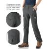Outdoor Ventures Men’s Hiking Pants Lightweight Water Resistant Cargo Work Pants Ripstop Outdoor Pants for Tactical Travel(Grey- Thin)