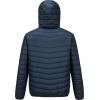 Outdoor Ventures Men’s Lightweight Packable Hooded Puffer Jacket Insulated Winter Coat for Snow Ski Traveling(Dark Denim(fold in Pocket Or Bag))