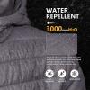 Outdoor Ventures Men’s Lightweight Packable Hooded Puffer Jacket Insulated Winter Coat for Snow Ski Traveling(Grey(fold in Bag))