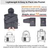 Outdoor Ventures Men’s Lightweight Packable Hooded Puffer Jacket Insulated Winter Coat for Snow Ski Traveling(Grey(fold in Pocket))