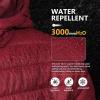 Outdoor Ventures Men’s Lightweight Packable Hooded Puffer Jacket Insulated Winter Coat for Snow Ski Traveling(Mountain Red(fold in Bag))