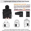 Outdoor Ventures Men’s Lightweight Packable Hooded Puffer Jacket Insulated Winter Coat for Snow Ski Traveling(New Black(fold in Pocket))